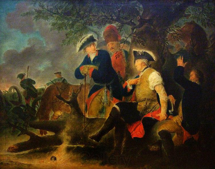 Bernhard Rode Frederick the Great and the Combat Medic, Norge oil painting art